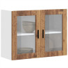 Armario de pared para cocina puerta cristal Porto madera vieja 1