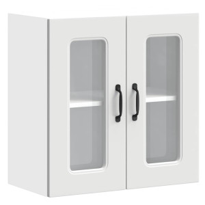 Armario pared cocina puerta de cristal Kalmar blanca H
