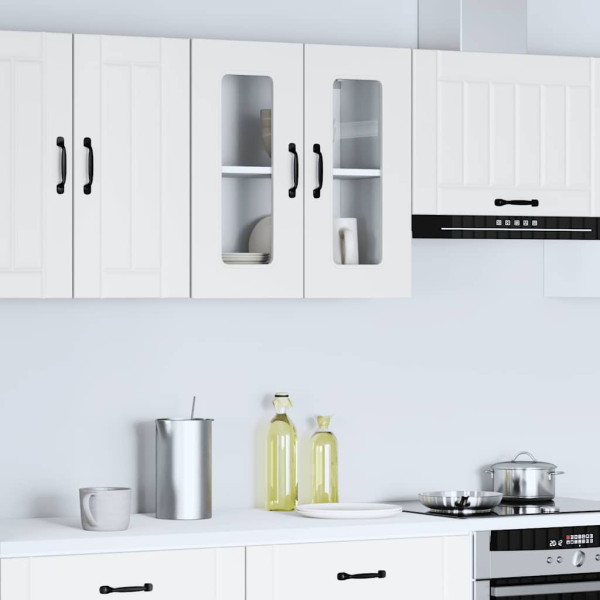Armario pared cocina puerta de cristal Kalmar blanca M 3