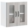 Armario pared cocina puerta de cristal Kalmar sonoma gris 1