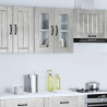 Armario pared cocina puerta de cristal Kalmar gris hormigón 3