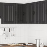 Mueble de cocina esquina pared Lucca madera ingeniería negra 3