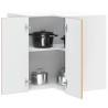 Mueble de cocina esquina pared Lucca roble artesanal 1