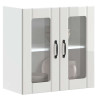 Armario pared cocina puerta cristal Lucca blanca alto brillo 1