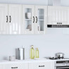Armario pared cocina puerta cristal Lucca blanca alto brillo 4