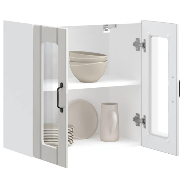 Armario pared cocina puerta cristal Lucca blanca alto brillo M 5
