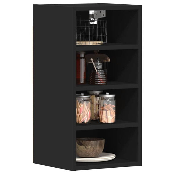 Armario colgante de cocina contrachapada negro 30x29.5x60 cm D