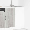 Mueble bajo de cocina Kalmar gris sonoma madera de ingeniería 3