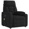 Sillón reclinable de masaje eléctrico tela de microfibra negro 4