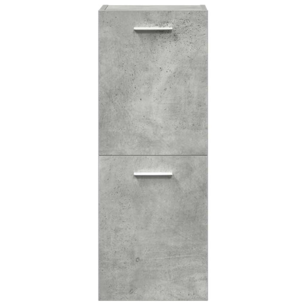 Juego muebles de baño 4 pzas madera contrachapada gris hormigón M 5