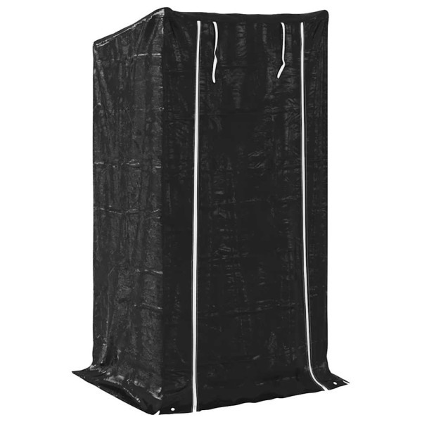 Rack de lenha com tampa de chuva 100x80x200 cm aço galvanizado M 5