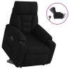 Sillón eléctrico reclinable elevable de tela negro 1