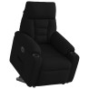 Sillón eléctrico reclinable elevable de tela negro 3