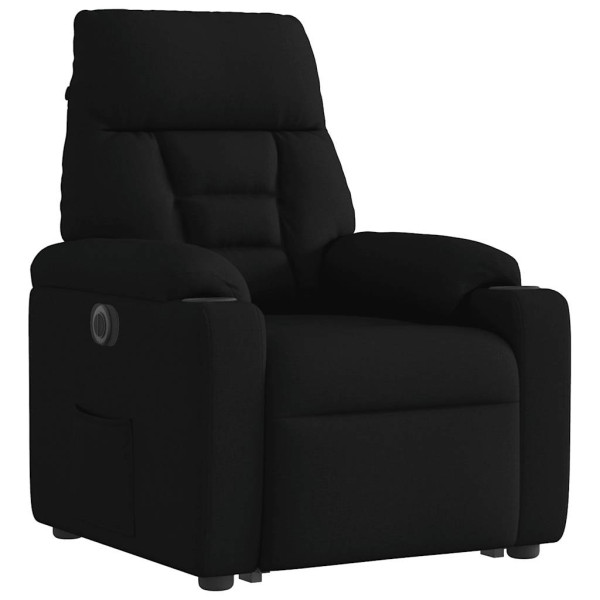 Sillón eléctrico reclinable elevable de tela negro M 4