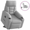 Sillón eléctrico reclinable elevable de tela gris nube 1