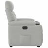 Sillón eléctrico reclinable elevable de tela gris nube 5