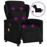Sillón reclinable de masaje eléctrico tela negro 1
