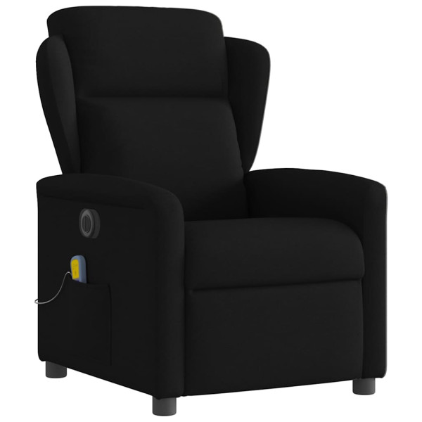Sillón reclinable de masaje eléctrico tela negro M 4