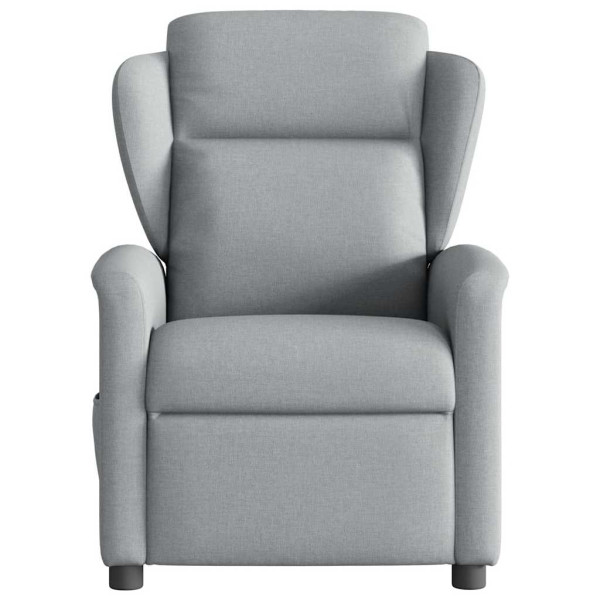 Sillón reclinable de masaje eléctrico tela gris claro M 5