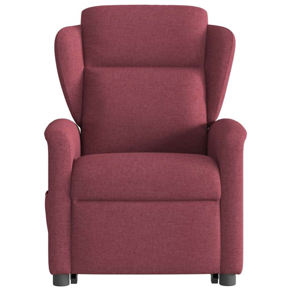 Poltrona de massagens reclin. elevatória tecido vermelho tinto M 5