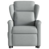 Sillón de masaje eléctrico reclinable elevable tela gris claro 5