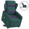 Sillón masaje eléctrico reclinable elevable tela verde oscuro 1