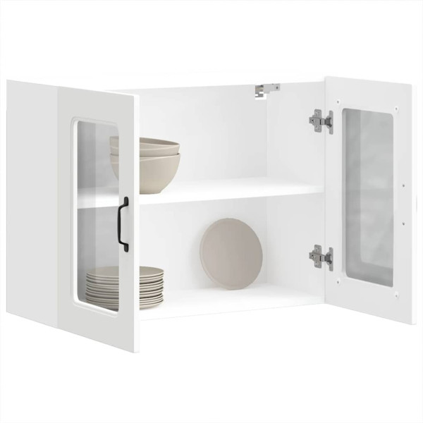 Armario pared cocina puerta de cristal Kalmar blanca M 5