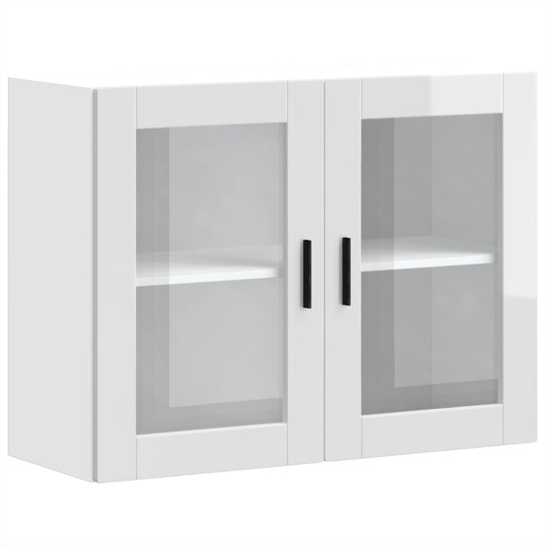 Armario pared para cocina puerta cristal Porto blanco brillante M 2