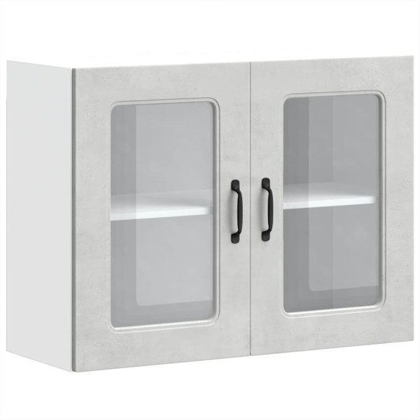 Armario pared cocina puerta de cristal Kalmar gris hormigón M 2