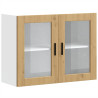 Armario pared para cocina puerta cristal Porto roble artesanal 2
