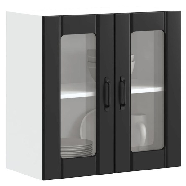 Armario pared cocina puerta de cristal Lucca negra D