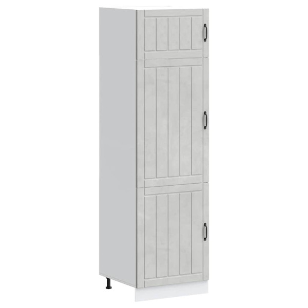 Mueble de cocina Lucca de madera contrachapada gris hormigón D