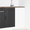 Mueble bajo de cocina Kalmar madera de ingeniería negra 3