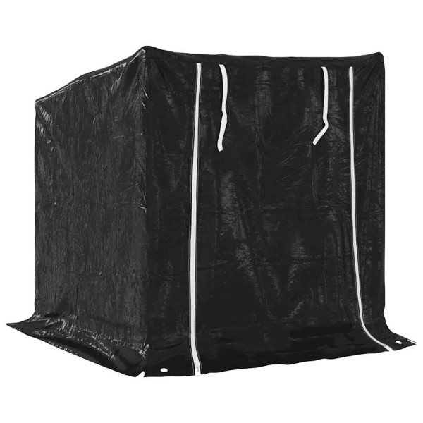 Rack de lenha tampa chuva 100.5x100.5x110.5cm aço galvanizado M 5