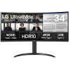Monitor Profesional LG 34" VA 34WR55QK-B negro 1
