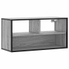 Mueble TV madera ingeniería y metal roble ahumado 80x31x39.5 cm 2