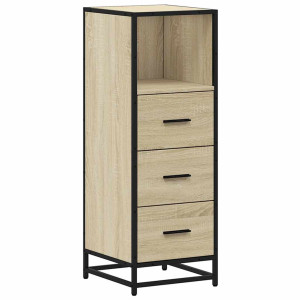 Armario de baño madera contrachapada roble Sonoma 35x37.5x100cm H