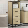Armario de baño madera contrachapada roble Sonoma 35x37.5x100cm 4