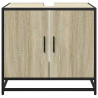 Armario de lavabo de baño madera roble Sonoma 65x33x60 cm 5