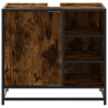 Mueble de baño para lavabo roble ahumado 65x33x60 cm 5