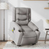 Sillón de masaje eléctrico reclinable elevable tela gris nube 3