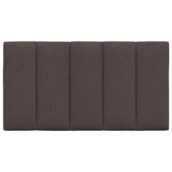 Cabecero de cama acolchado tela marrón oscuro 80 cm M 4