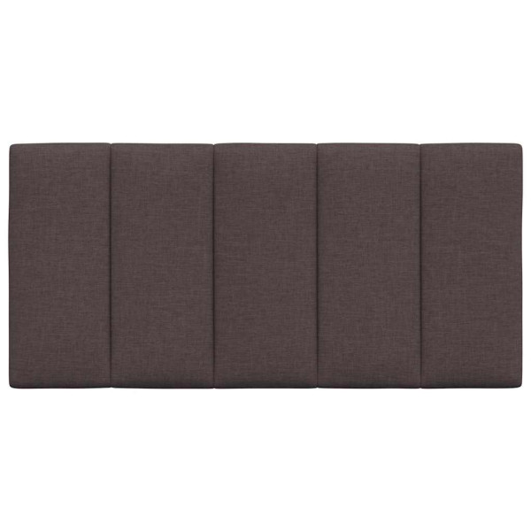 Cabecero de cama acolchado tela marrón oscuro 100 cm M 4