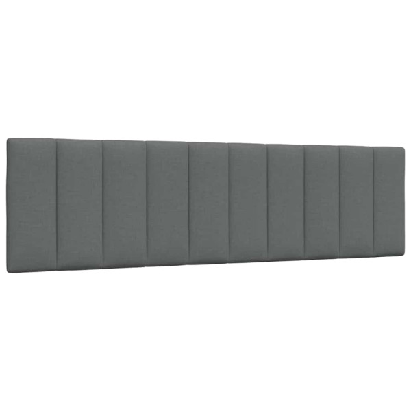 Cabecero de cama acolchado tela gris oscuro 180 cm D