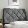 Cabecero de cama acolchado tela gris oscuro 80 cm 2