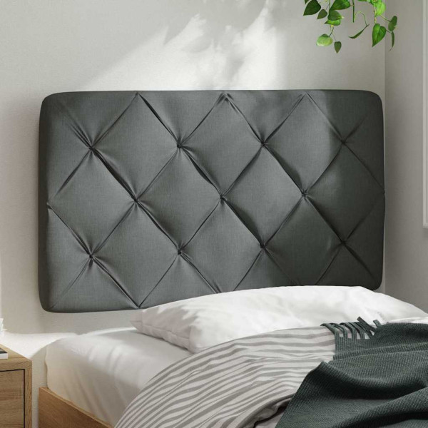 Almofadão de cabeceira 80 cm tecido cinzento-escuro M 3