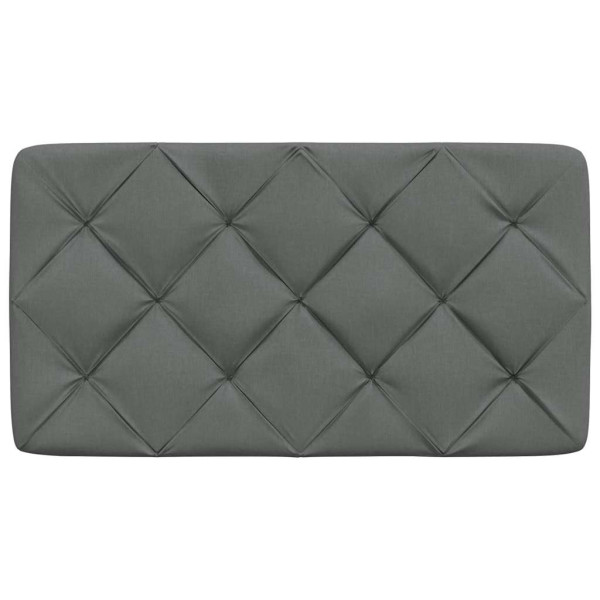 Cabecero de cama acolchado tela gris oscuro 80 cm M 4