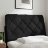 Cabecero de cama acolchado tela negro 90 cm 2