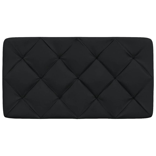 Cabecero de cama acolchado tela negro 90 cm M 4