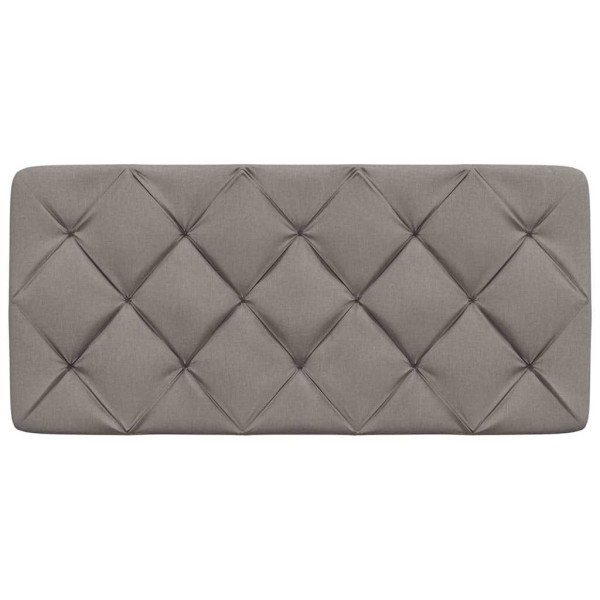 Cabecero de cama acolchado tela gris taupé 100 cm M 4